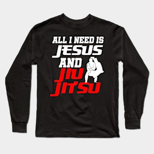 Jiu Jitsu Jesus Christ Long Sleeve T-Shirt